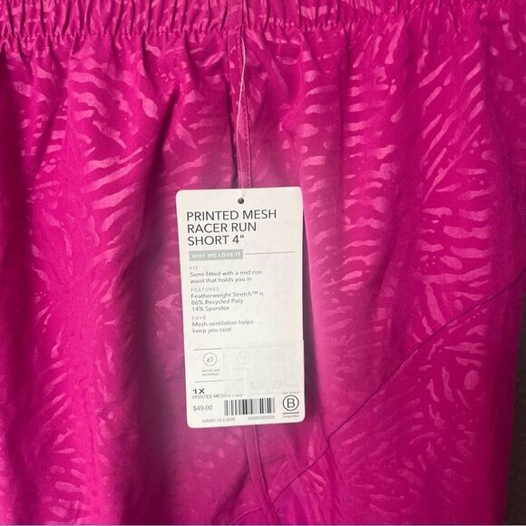 Athleta Printed Mesh Racer Run 4” shorts - Picture 11 of 13